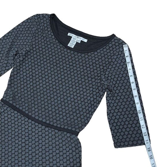 MAX STUDIO Gray Textured Knit Jersey Fit & Flare Dress SMALL - Picture 3 of 10